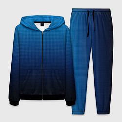 Костюм мужской Из голубого в чёрный градиент с точками, цвет: 3D-черный