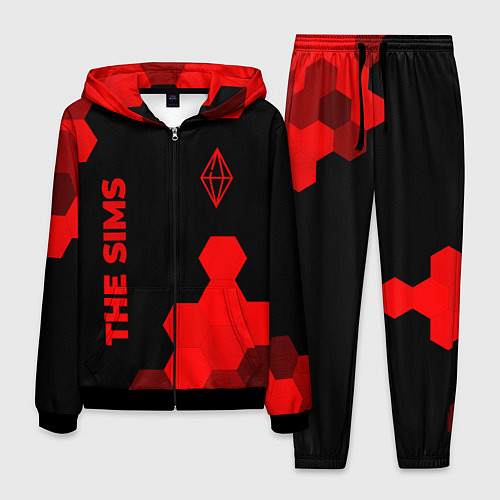 Мужской костюм The Sims - red gradient вертикально / 3D-Черный – фото 1