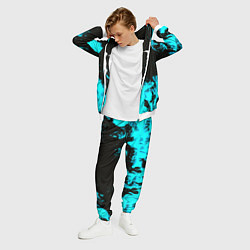 Костюм мужской Monster energy голубой огонь, цвет: 3D-белый — фото 2