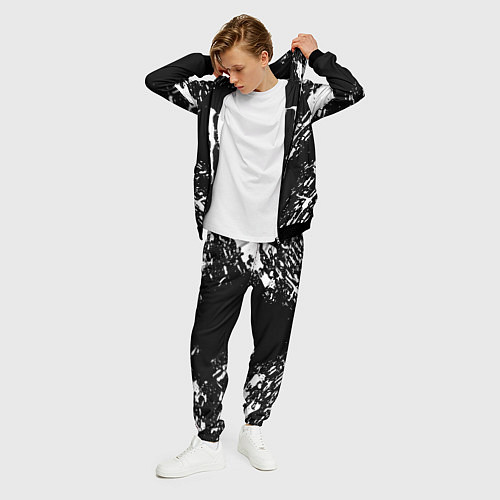 Мужской костюм Monster energy white splash / 3D-Черный – фото 3