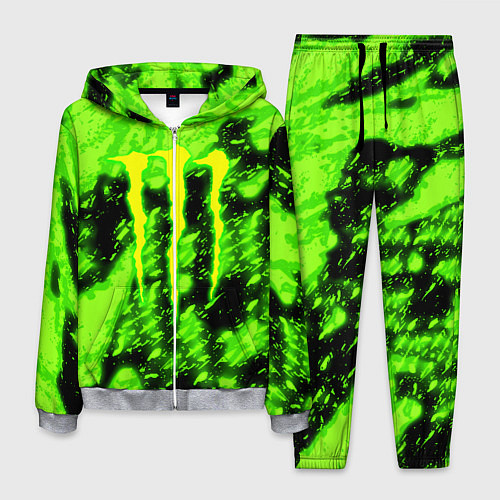 Мужской костюм Monster energy кислотное лого / 3D-Меланж – фото 1