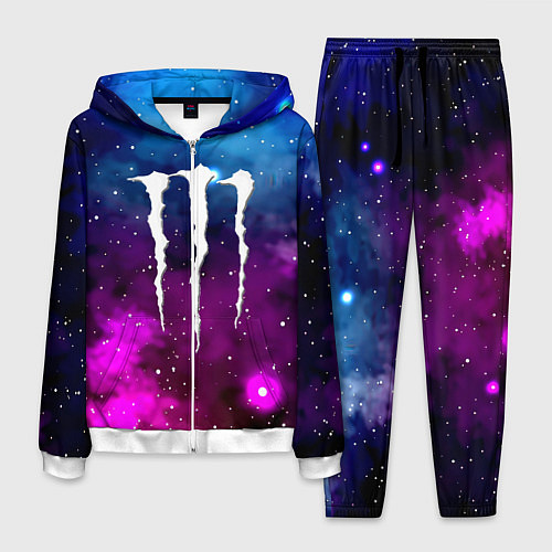Мужской костюм Monster energy neon space / 3D-Белый – фото 1