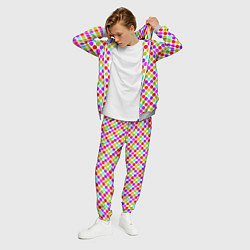 Костюм мужской Разноцветный горох на белом, цвет: 3D-меланж — фото 2
