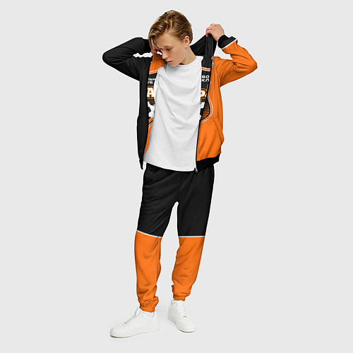 Мужской костюм ФК Урал - оранжево черные / 3D-Черный – фото 3