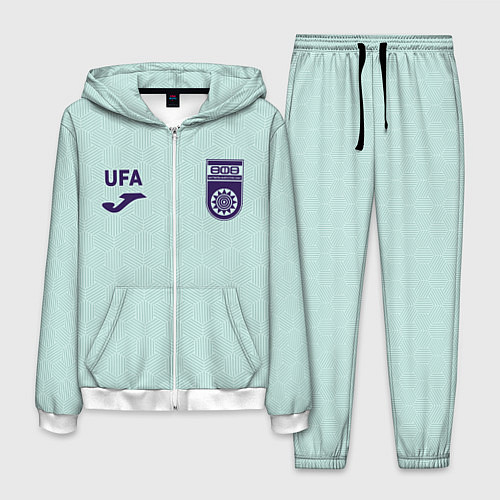 Мужской костюм Фк Уфа - мятный цвет и текстура / 3D-Белый – фото 1