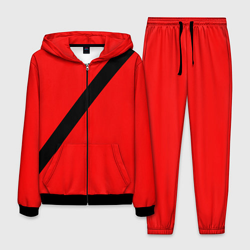 Мужской костюм Ремень безопасности, красный / 3D-Черный – фото 1