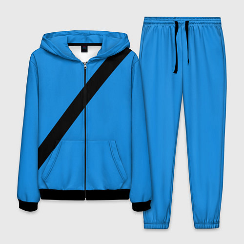 Мужской костюм Пристегнутый ремень безопасности, синий / 3D-Черный – фото 1