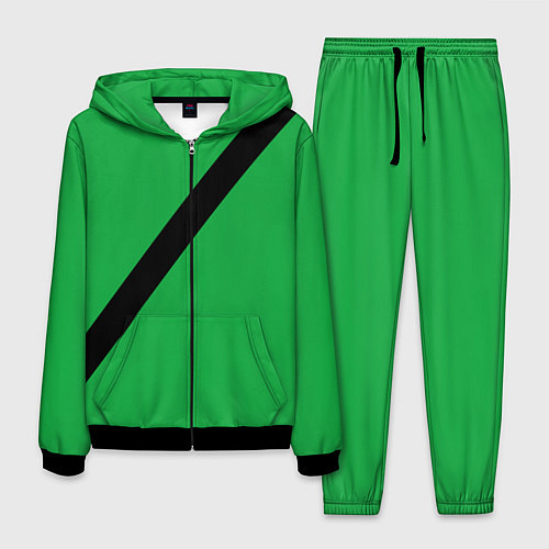 Мужской костюм Ремень безопасности, зеленый / 3D-Черный – фото 1