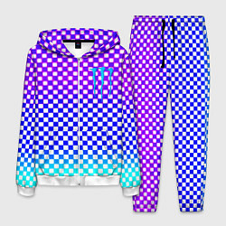 Мужской костюм Monster шахматная клетка градиент