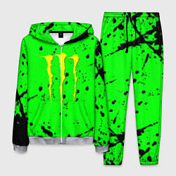 Костюм мужской Monster energy кислотные брызги, цвет: 3D-меланж