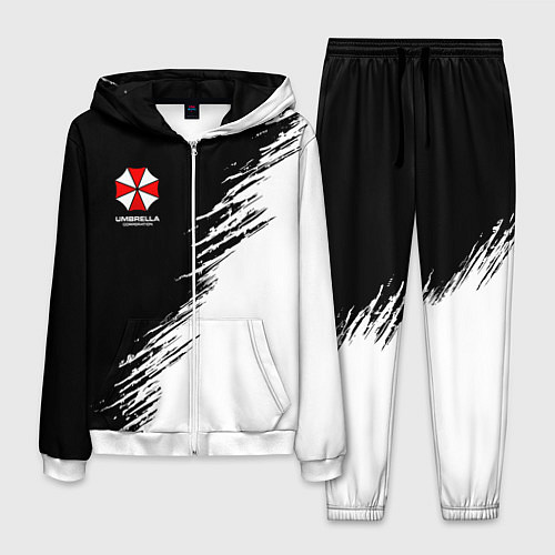 Мужской костюм Umbrella Corp - black and white / 3D-Белый – фото 1