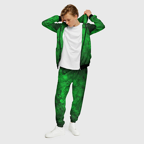Мужской костюм Абстракция - green acid stains / 3D-Черный – фото 3