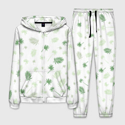 Костюм мужской Текстура белой гавайской рубашки, цвет: 3D-белый