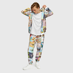 Костюм мужской Коллаж из разных лабубу, цвет: 3D-белый — фото 2
