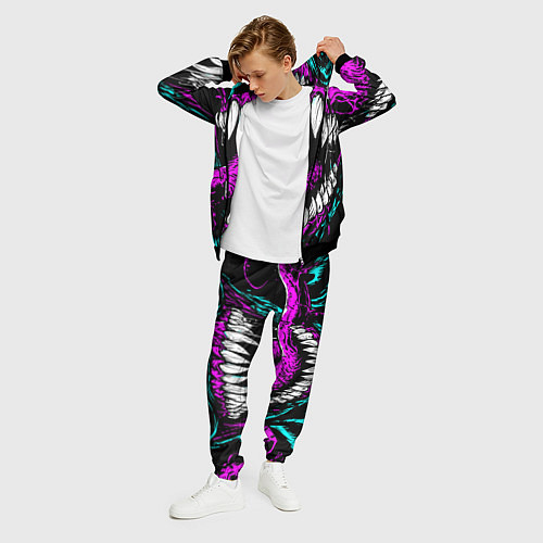 Мужской костюм Клыки венома / 3D-Черный – фото 3