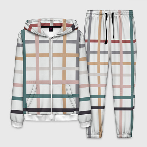 Мужской костюм Плетенка пастельная / 3D-Белый – фото 1