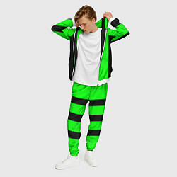 Костюм мужской Color green black line, цвет: 3D-белый — фото 2