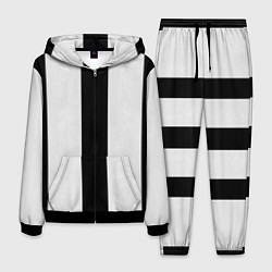 Костюм мужской Color black light gray line, цвет: 3D-черный