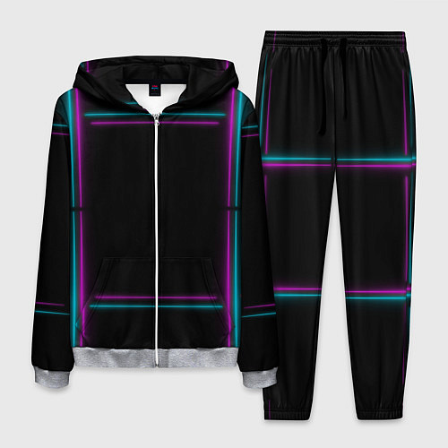 Мужской костюм Neon pink light blue / 3D-Меланж – фото 1