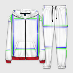 Костюм мужской Neon white green light blue, цвет: 3D-красный