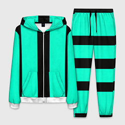 Костюм мужской Color light blue white line, цвет: 3D-белый