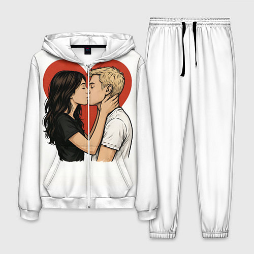 Мужской костюм Влюбленные навсегда / 3D-Белый – фото 1