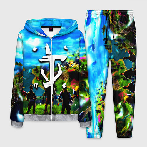 Мужской костюм Fortnite x doom logo / 3D-Меланж – фото 1