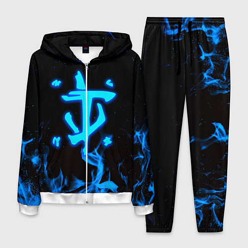 Мужской костюм Дум огонь лого / 3D-Белый – фото 1