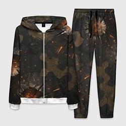 Мужской костюм Камуфляж со следами от пуль