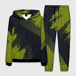 Мужской костюм Абстрактная текстура в зеленом