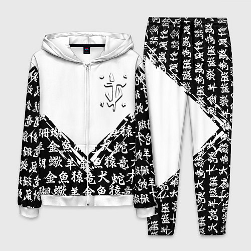 Мужской костюм Doom японские символы / 3D-Белый – фото 1