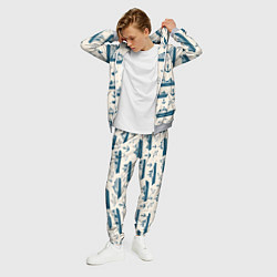Костюм мужской Морской паттерн из чаек, якорей и кораблей, цвет: 3D-меланж — фото 2