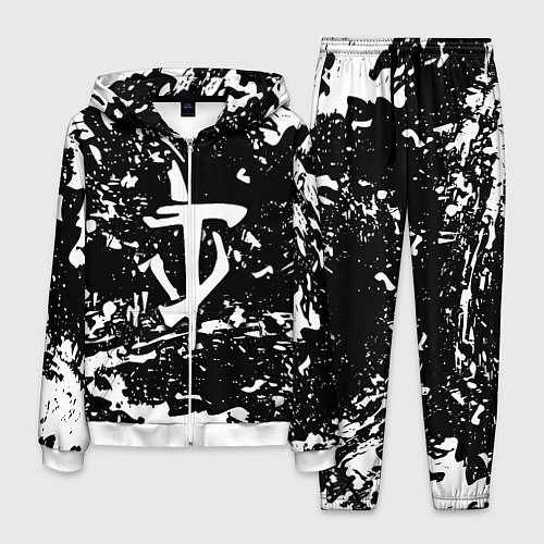 Мужской костюм Doom краски белые штрихи / 3D-Белый – фото 1