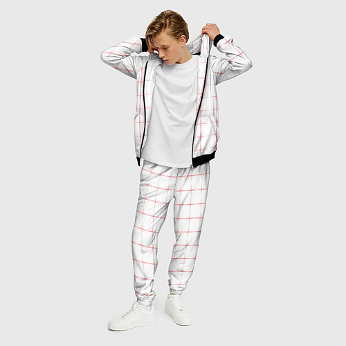 Мужской костюм Color white red crosses / 3D-Черный – фото 3