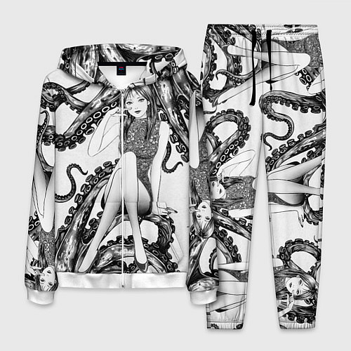 Мужской костюм Junji Ito Death Stranding Tomie and octopus patter / 3D-Белый – фото 1