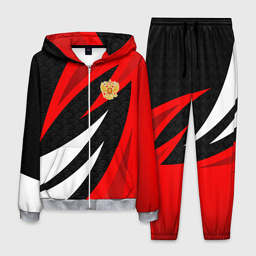 Мужской костюм Россия - красный спорт / 3D-Меланж – фото 1
