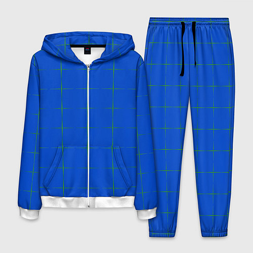Мужской костюм Color blue stripes / 3D-Белый – фото 1