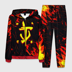 Костюм мужской Doom огненные искры, цвет: 3D-красный