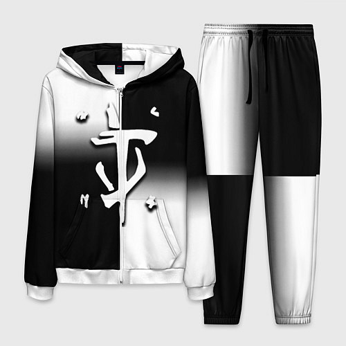 Мужской костюм Doom black geometry / 3D-Белый – фото 1