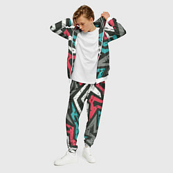 Костюм мужской Геометрический узор, цвет: 3D-белый — фото 2