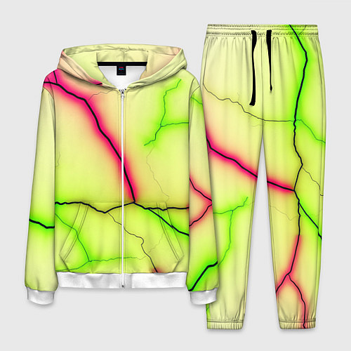 Мужской костюм Multicolored lightning / 3D-Белый – фото 1