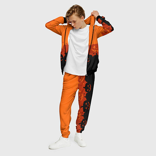 Мужской костюм Хэллоуин счастливые тыквы / 3D-Черный – фото 3