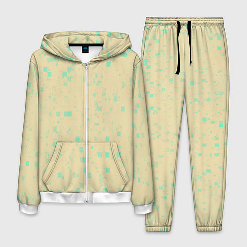 Мужской костюм Color beige turquoise / 3D-Белый – фото 1