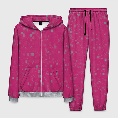 Мужской костюм Color pink brown squares / 3D-Меланж – фото 1