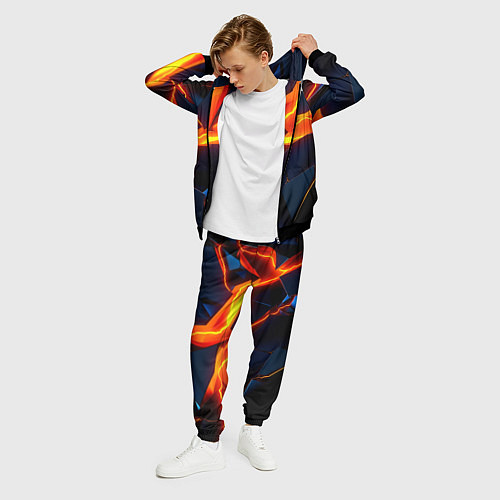 Мужской костюм Plate fractures / 3D-Черный – фото 3