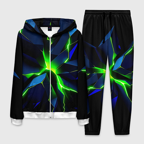 Мужской костюм Neon green glow / 3D-Белый – фото 1