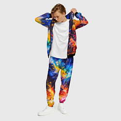 Костюм мужской Абстракция взрыв красок тёмно-синий, цвет: 3D-черный — фото 2