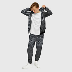 Костюм мужской Славянский орнамент с оберегом макошь, цвет: 3D-черный — фото 2