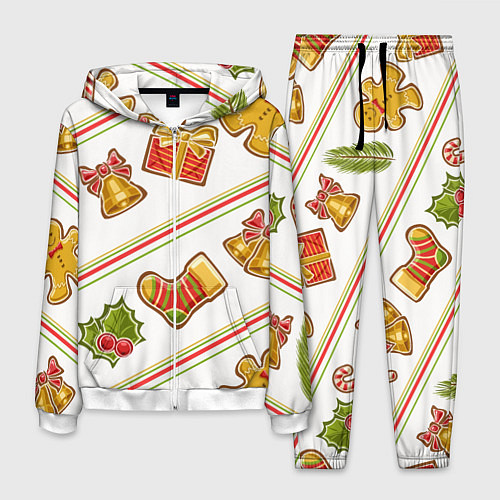 Мужской костюм Рождественский дух / 3D-Белый – фото 1