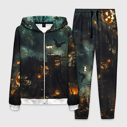 Мужской костюм Ночь тыкв и теней / 3D-Белый – фото 1